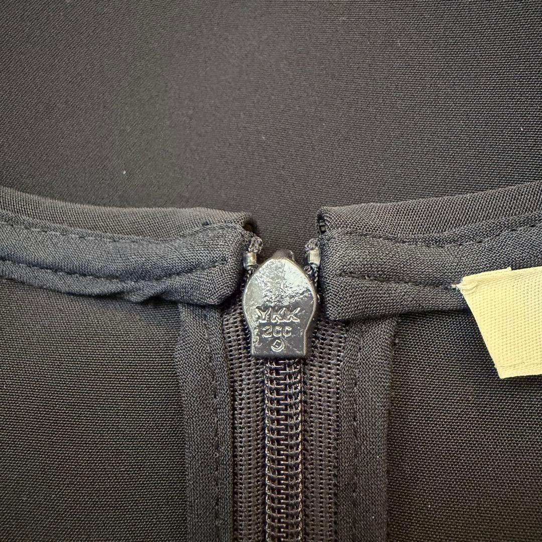 yori ラウンドカラー ドレス　ワンピース　ネイビー　Aライン　セレモニー