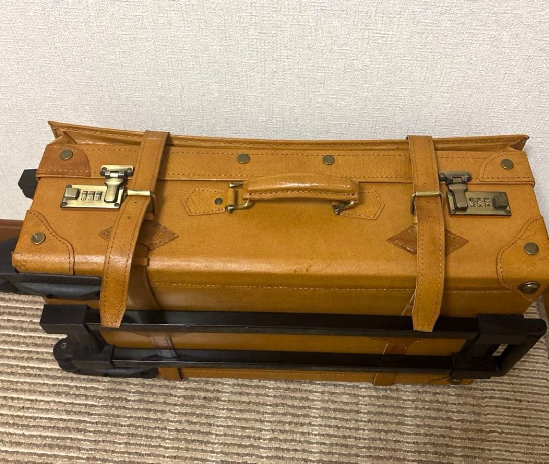 【良品】 ユーラシアトランク シフレ キャリーバッグ トランク キャメル　袋付き