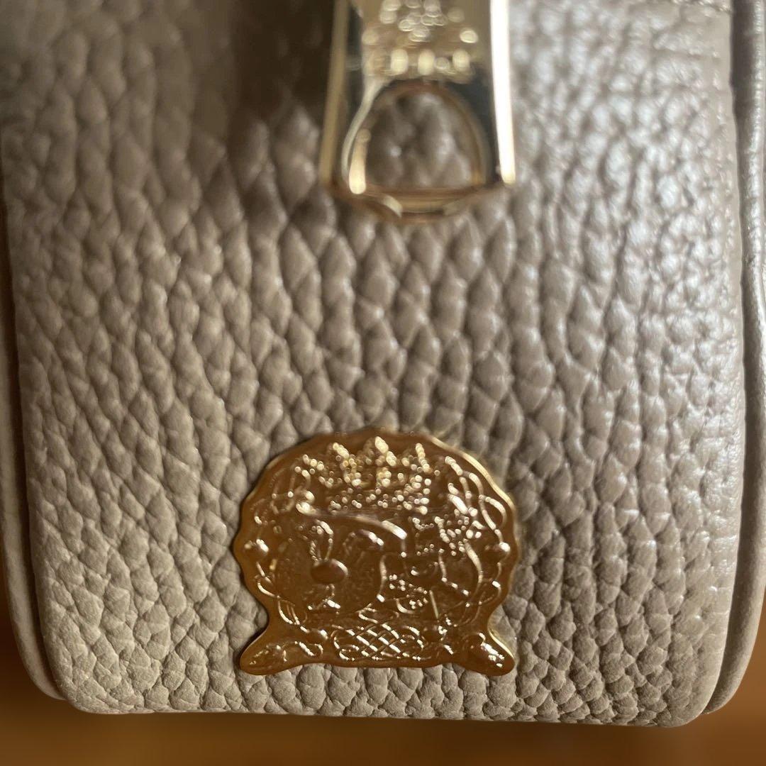 ADMJ トートバッグ レザー トープ系 グレージュ ゴールド金具 美品