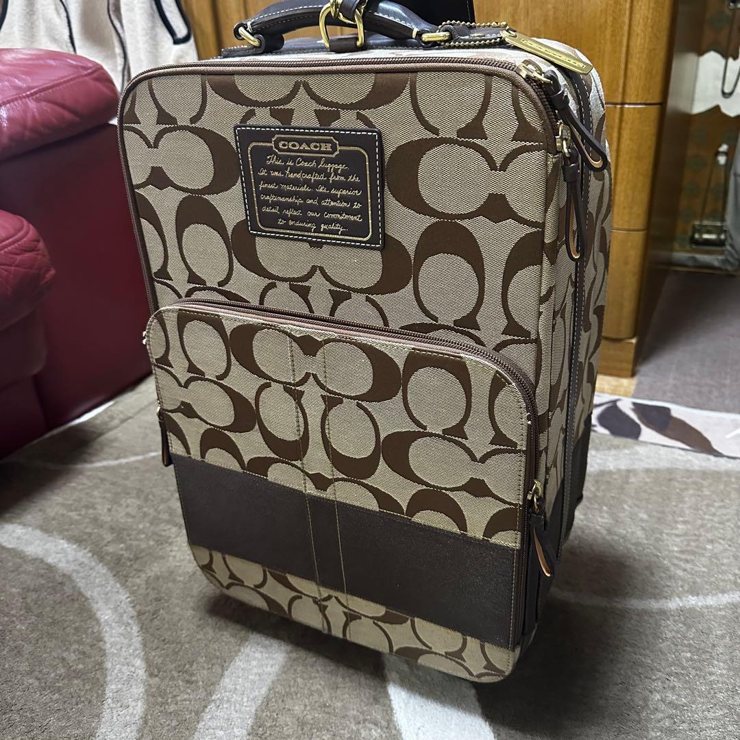 Coach コーチ ロゴパターン キャリーケース 中型