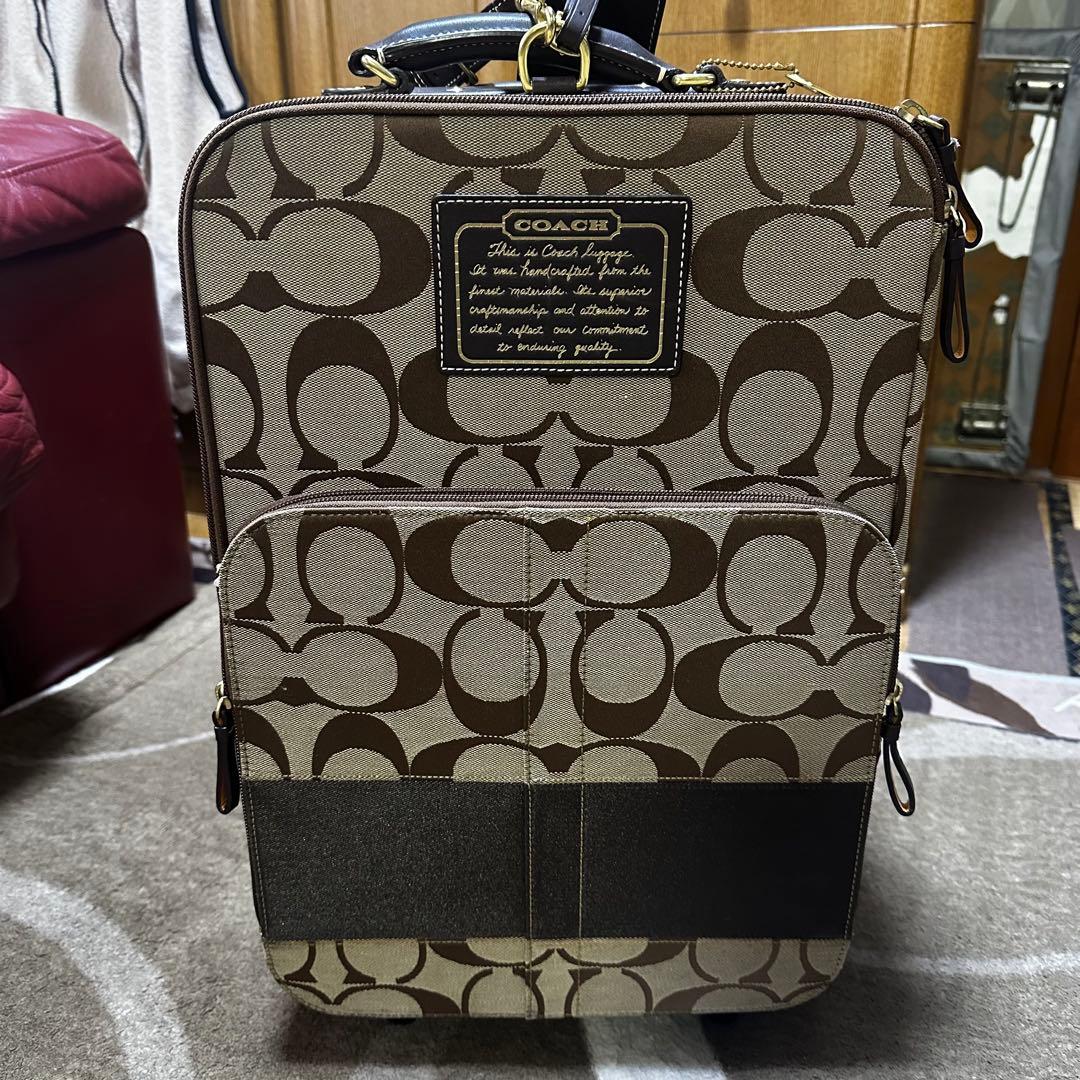 Coach コーチ ロゴパターン キャリーケース 中型