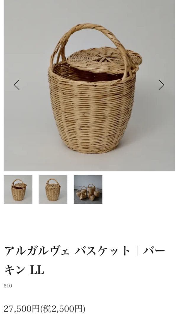 元祖　バーキンバスケット　かごバッグ　バスケット　ポルトガル　ジェーンバーキン