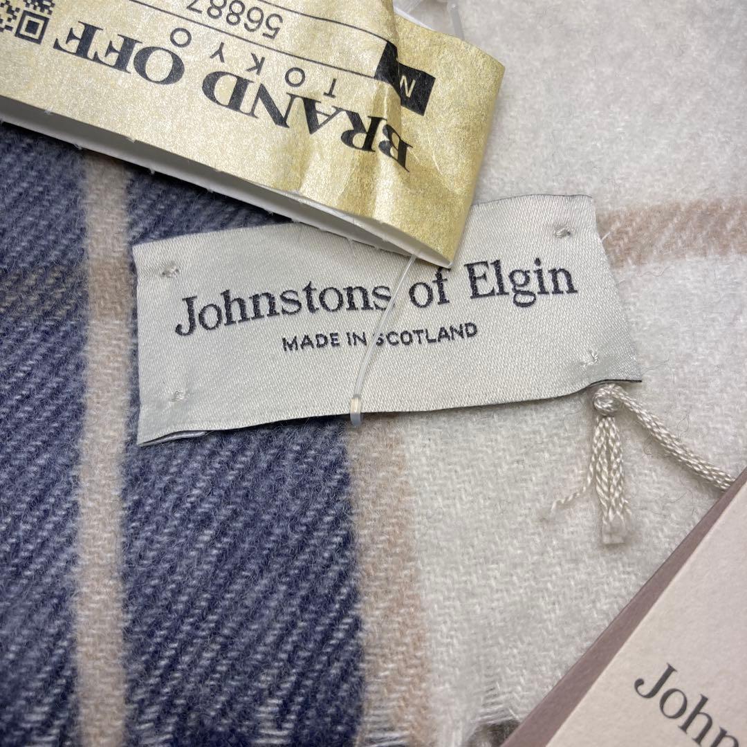 新品 ジョンストンズ カシミヤ100％ 大判ストール チェック ノックモア