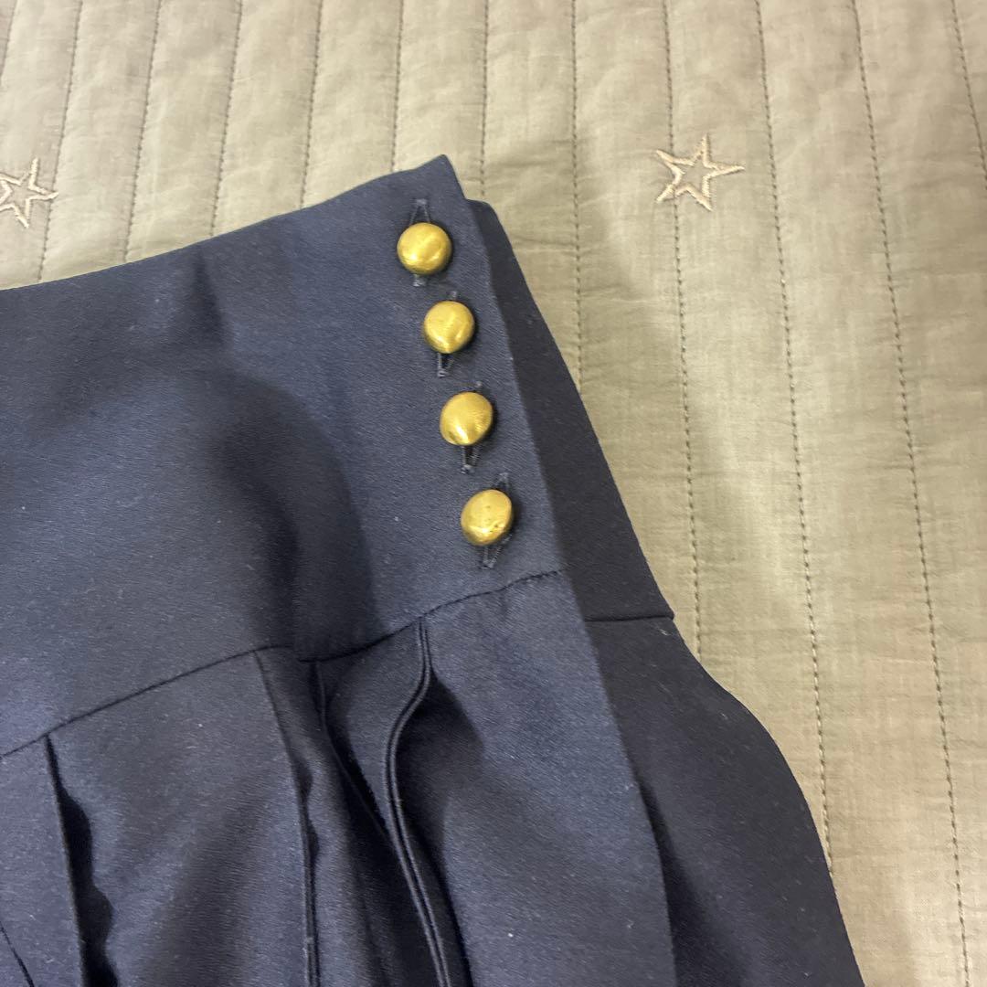 minä perhonen calm ネイビー プリーツスカート