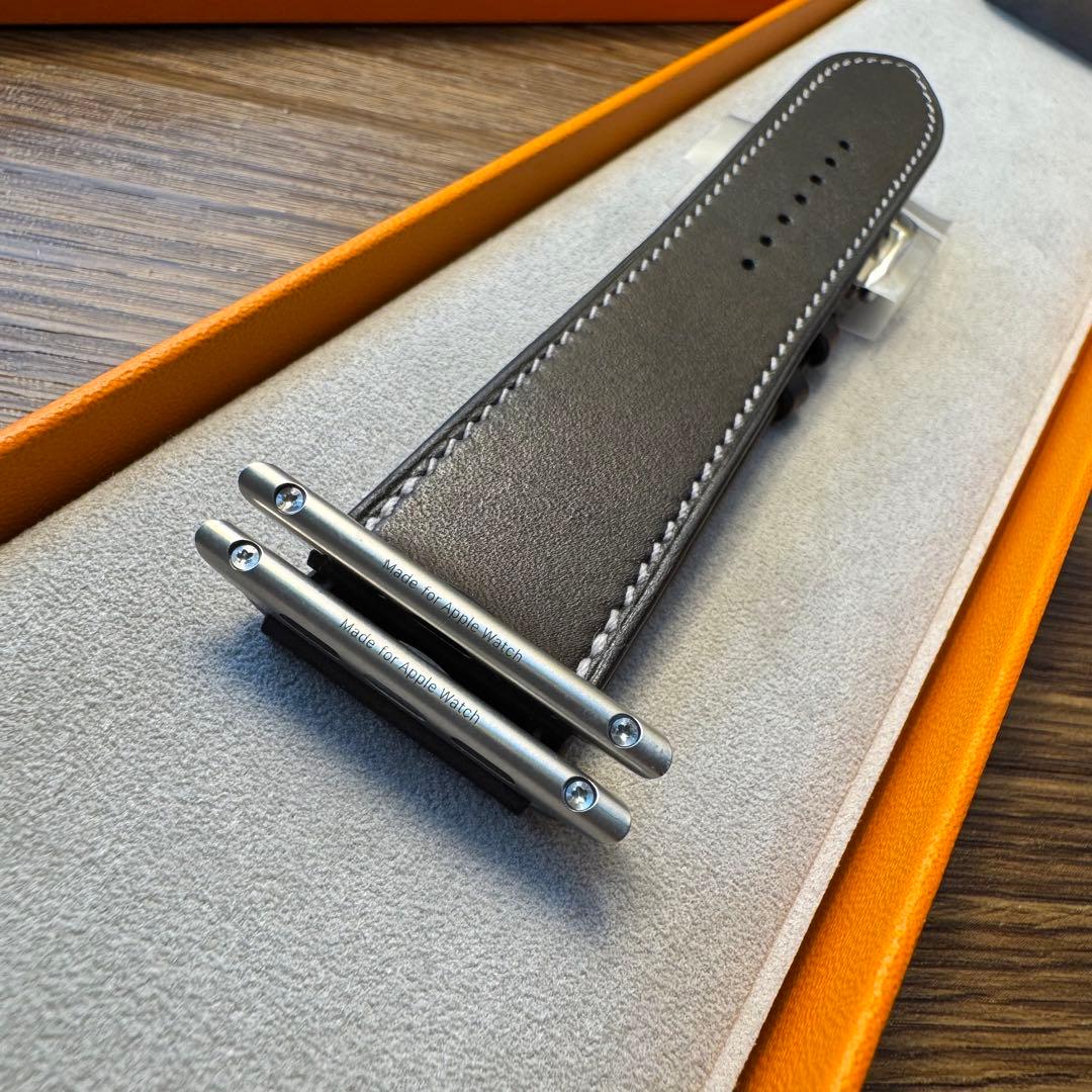 2227 Apple Watch エルメス　エベンヌ　バックル　レザー