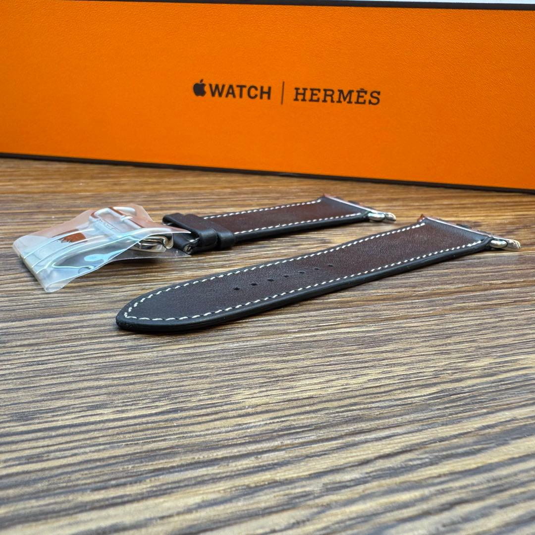 2227 Apple Watch エルメス　エベンヌ　バックル　レザー