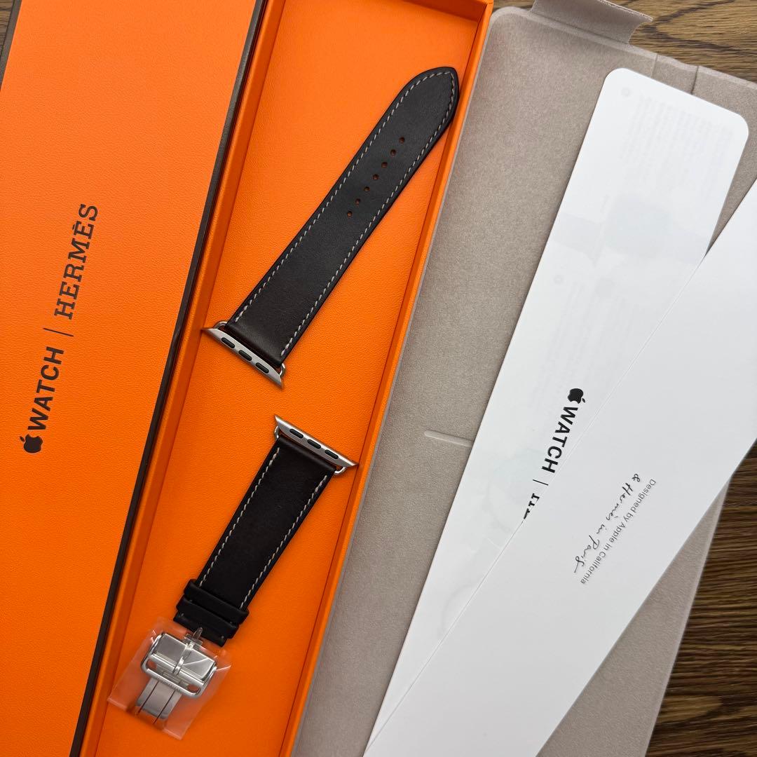 2227 Apple Watch エルメス　エベンヌ　バックル　レザー