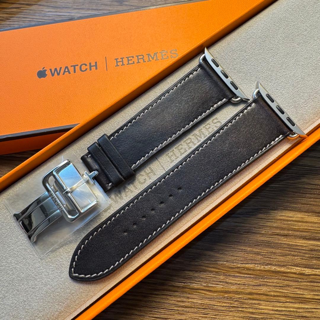2227 Apple Watch エルメス　エベンヌ　バックル　レザー