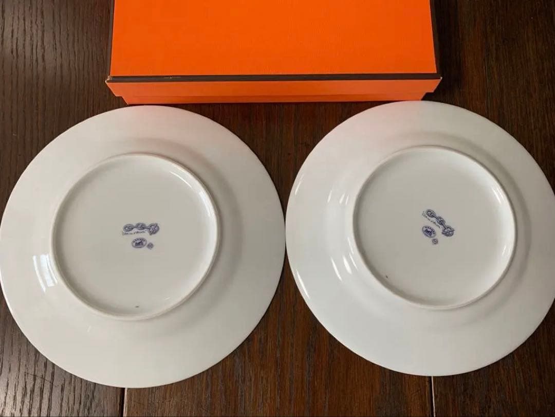 HERMESエルメス　シェーヌダンクル　お皿　2枚セット