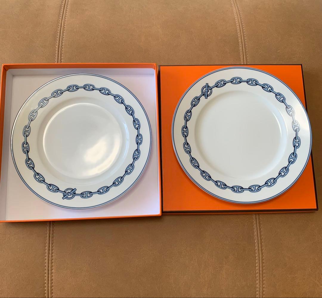 HERMESエルメス　シェーヌダンクル　お皿　2枚セット