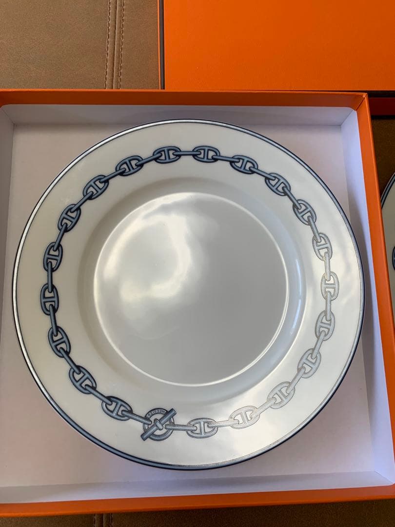 HERMESエルメス　シェーヌダンクル　お皿　2枚セット