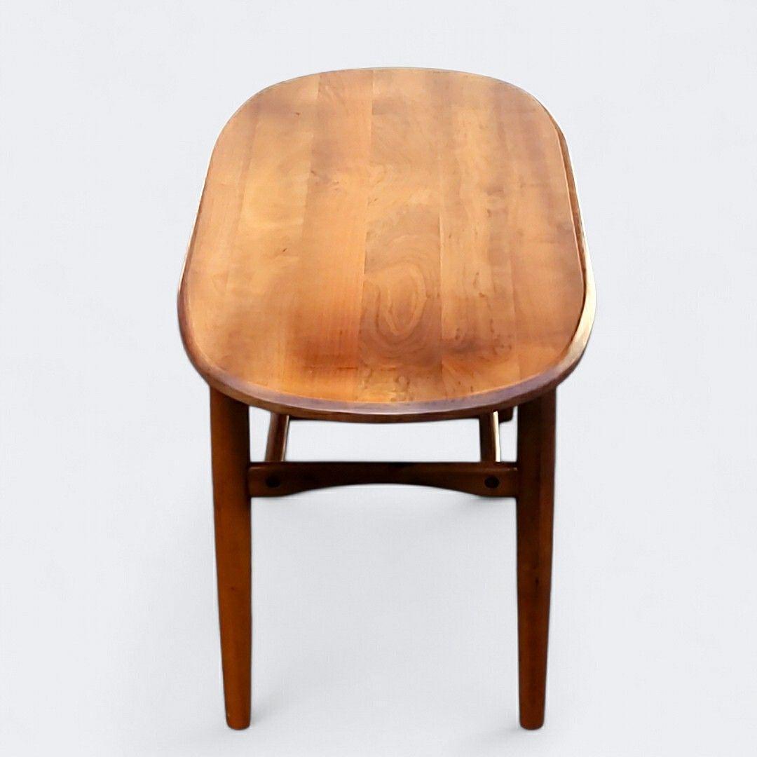 北欧 無垢 オーバル センターテーブル 棚付 コーヒーテーブル