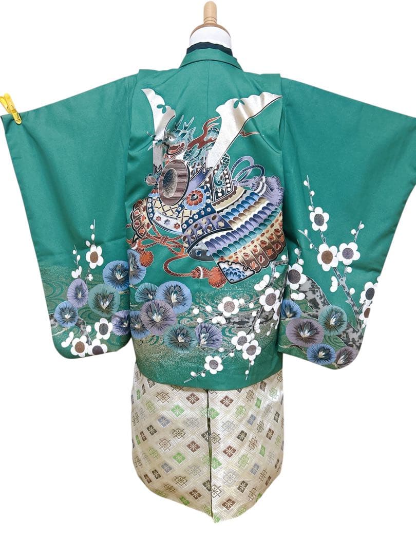 鮮やかなグリーン♡七五三　5歳　フルセット　一式　緑系　兜