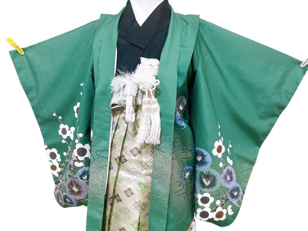 鮮やかなグリーン♡七五三　5歳　フルセット　一式　緑系　兜