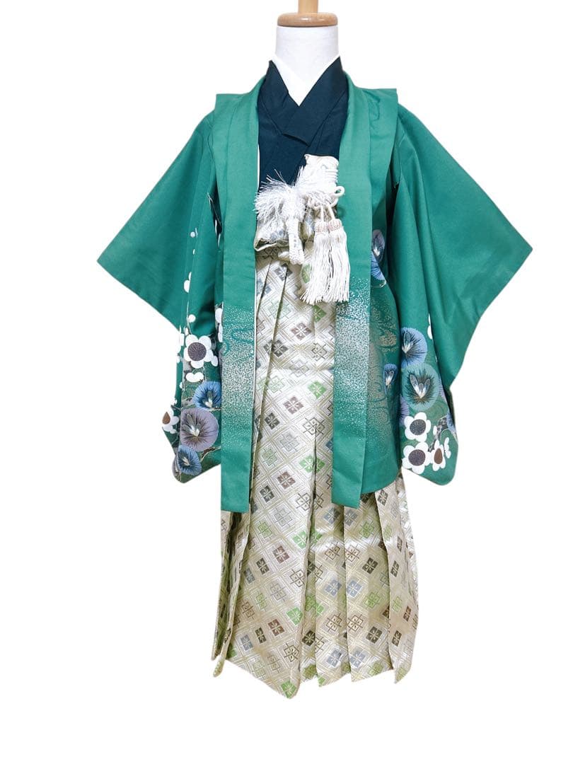 鮮やかなグリーン♡七五三　5歳　フルセット　一式　緑系　兜