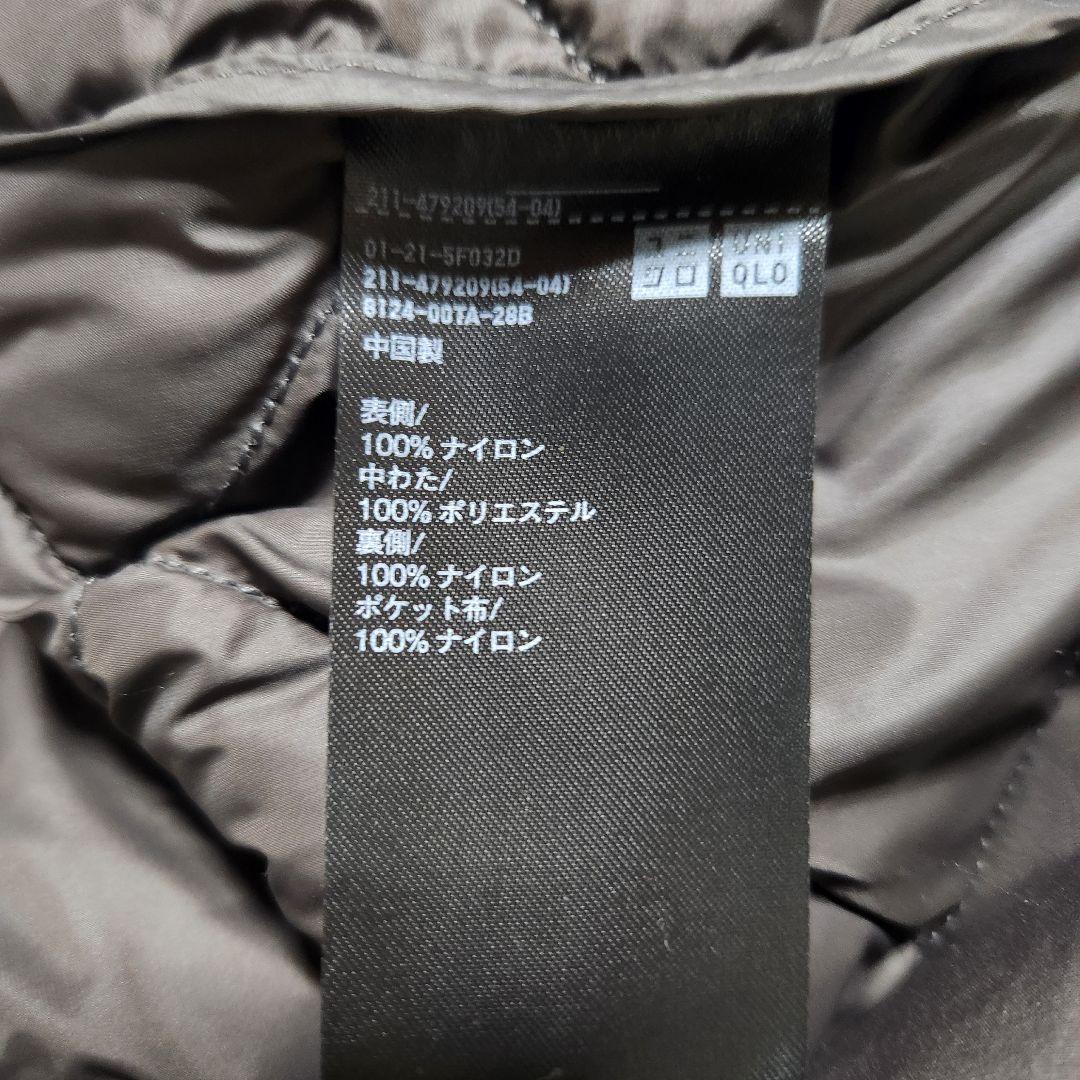 ユニクロパフテックロングコートリラックスフィット　ダークブラウン XXL