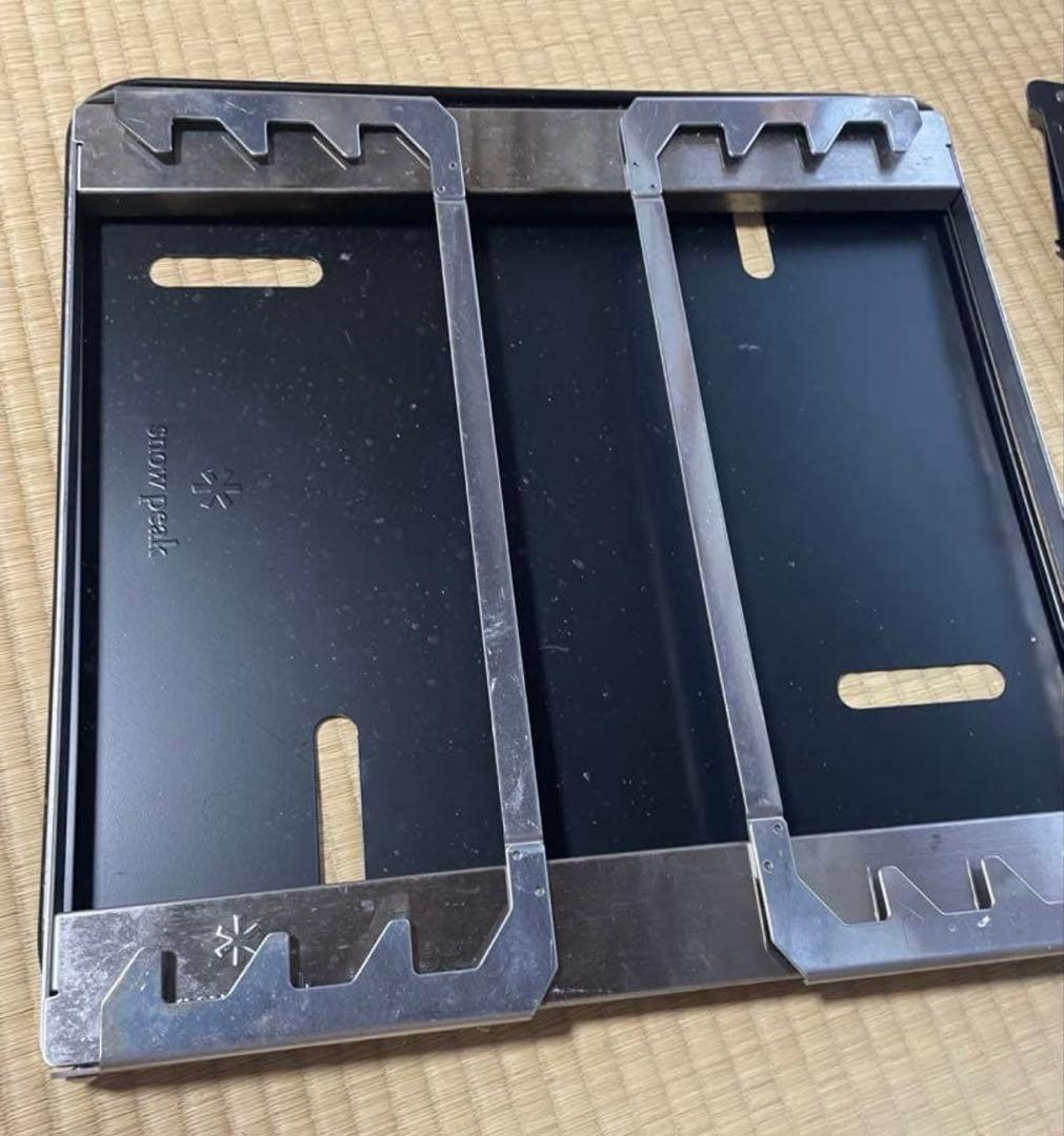 【良品】スノーピーク　焚き火台セット　黒皮鉄板