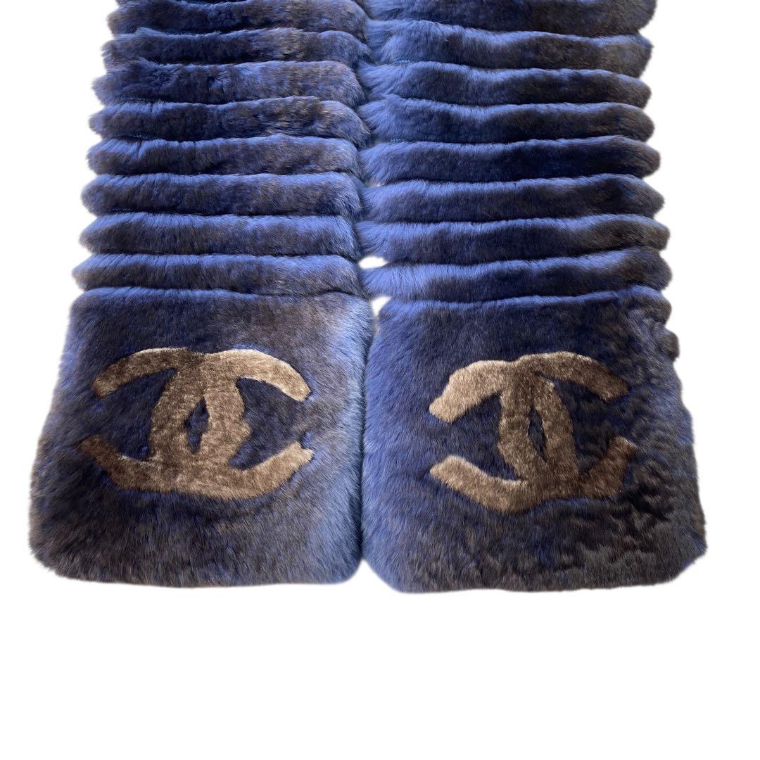 美品 シャネルCHANEL ココマーク オリラグ マフラー