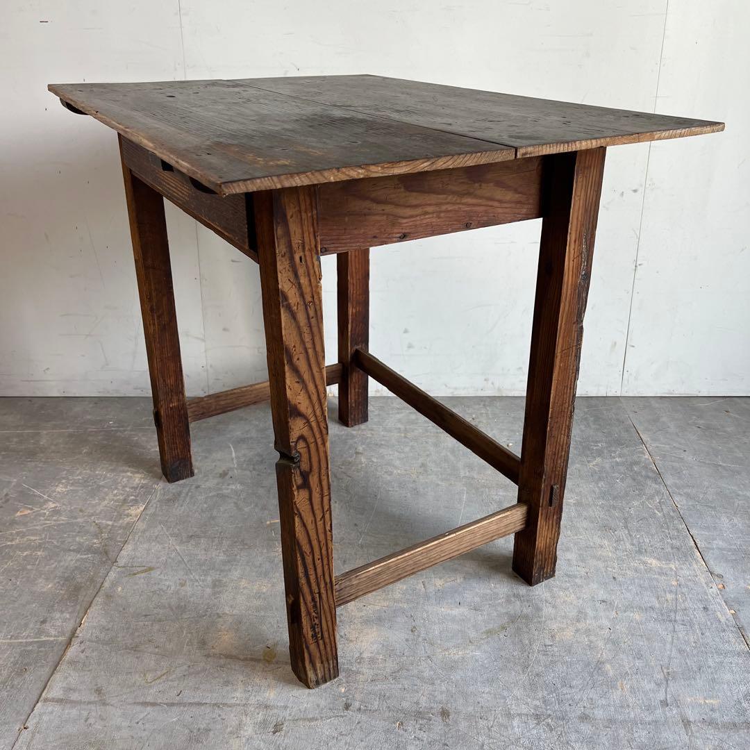 アンティーク 平机 テーブル 展示台 無垢材 レトロ z650