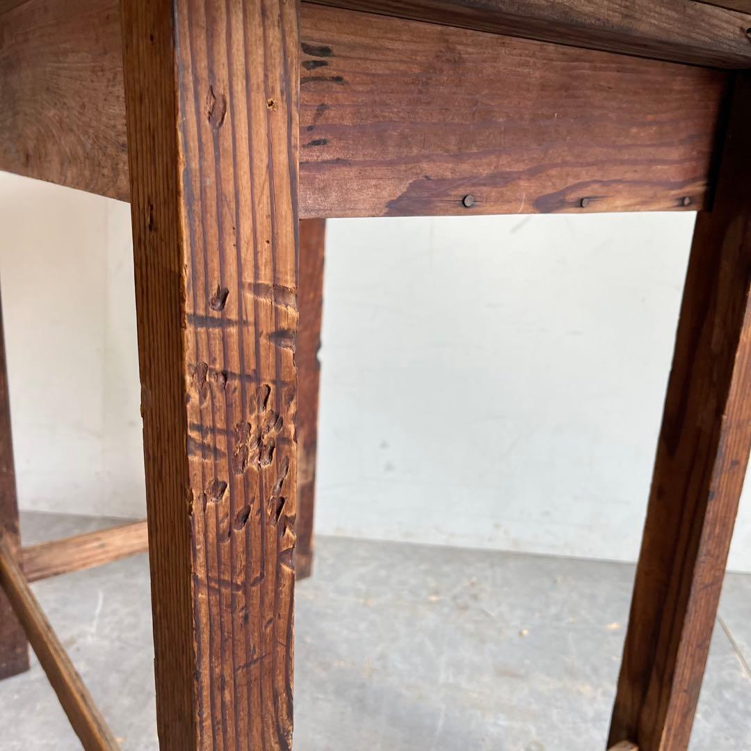 アンティーク 平机 テーブル 展示台 無垢材 レトロ z650