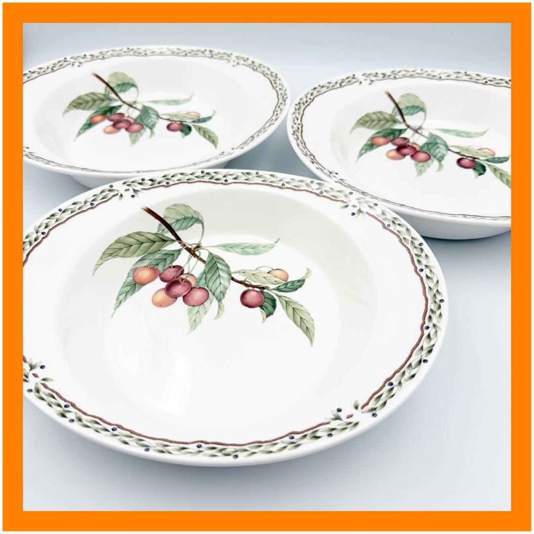 未使用品　ノリタケ　ロイヤルオーチャード　カレー皿　パスタ皿　さくらんぼ