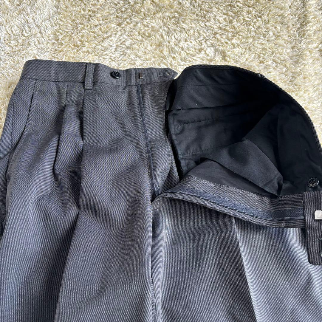 極美品　ランバン　クラシック　チャコールグレースーツ　ダブル　48 L y2k