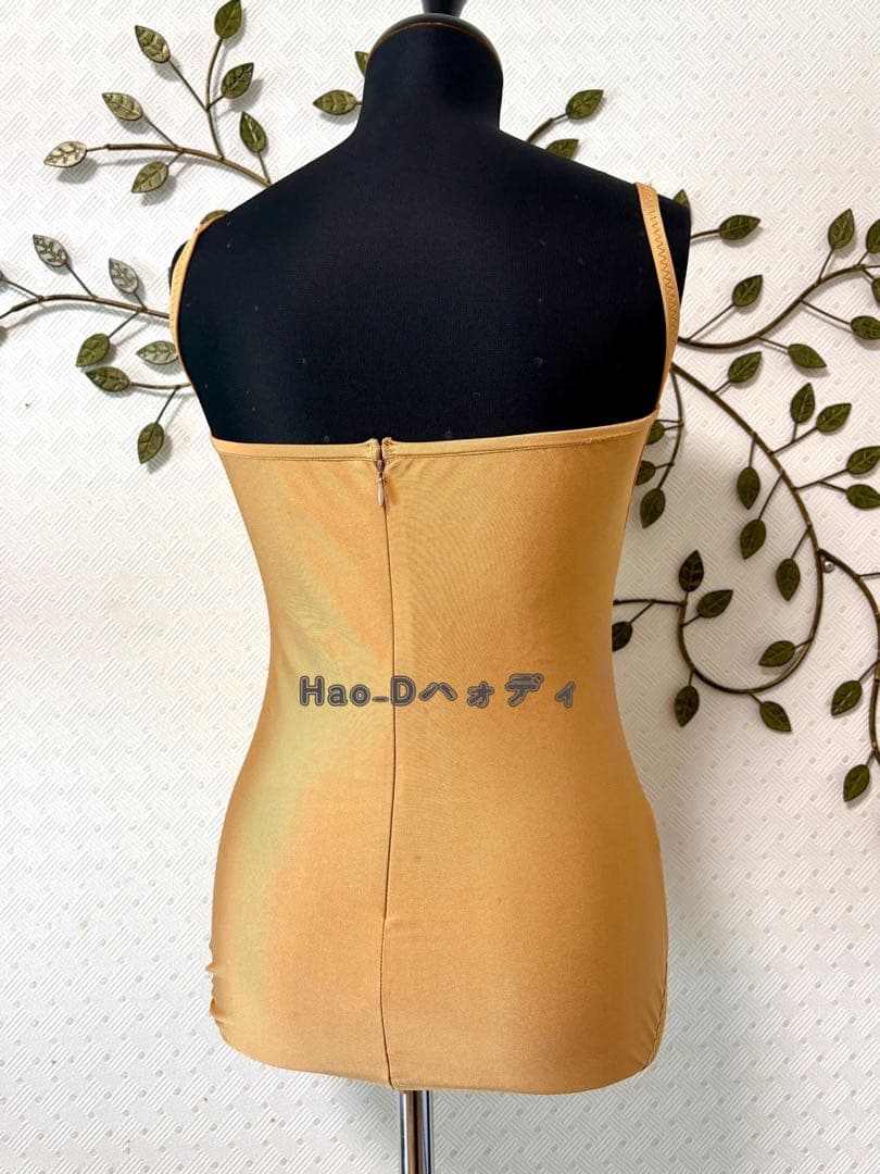 新品★ベージュ★M★レオタード★胸パット付きインナー★バレエ