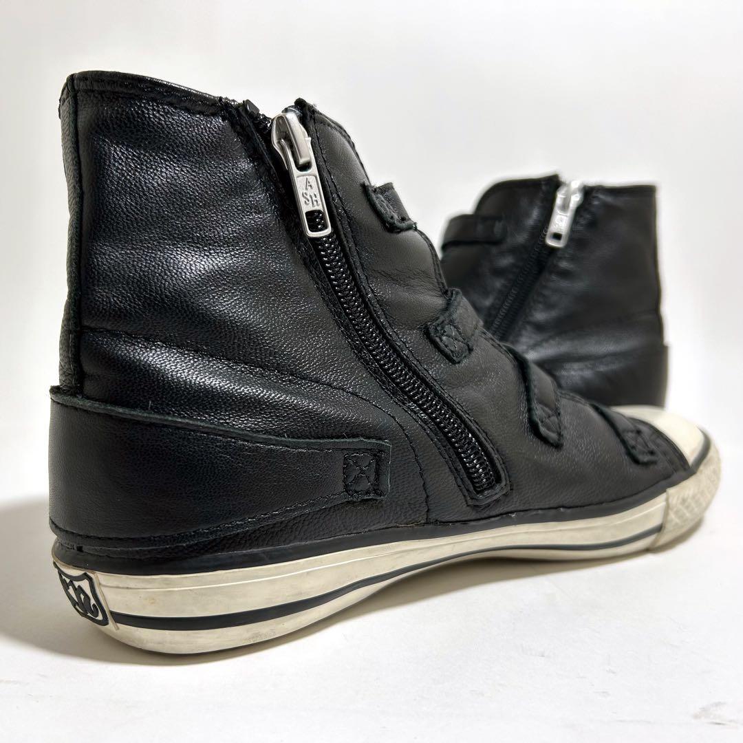 美品☆ASH アッシュ スニーカー ハイカット ベルト ジップ 37 23.5