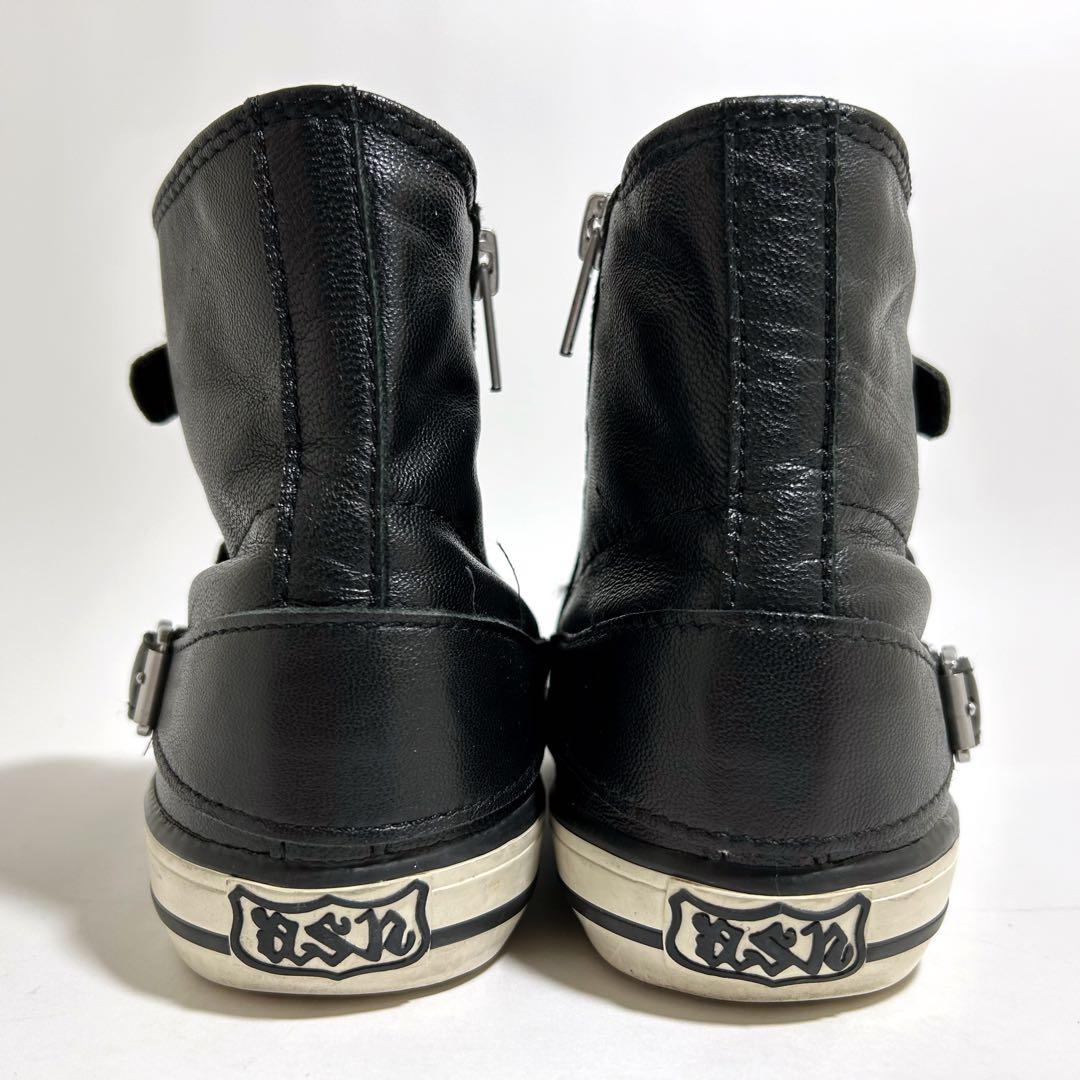 美品☆ASH アッシュ スニーカー ハイカット ベルト ジップ 37 23.5