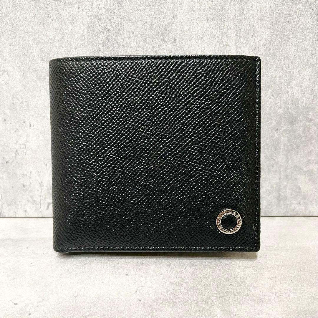 【新品未使用 付属品完備】ブルガリ マン 折り財布 サークル レザー 専用