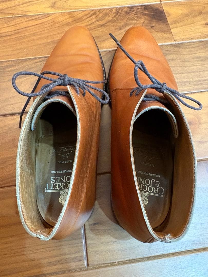 g*0様 クロケット＆ジョーンズ レザー チャッカブーツ サイズ7.5E シュー