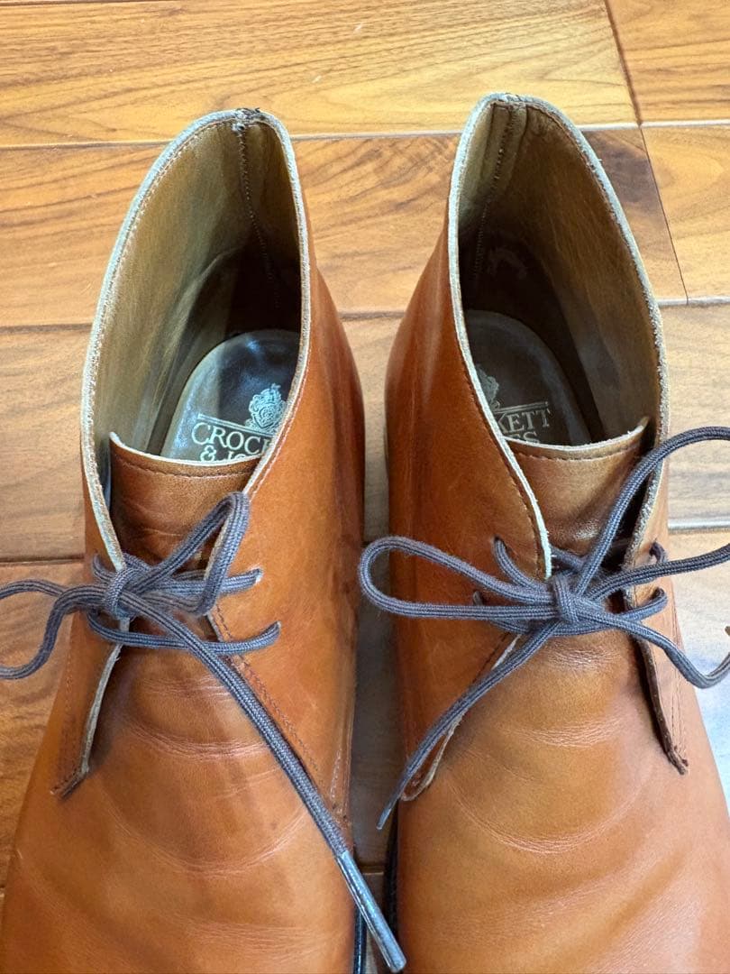 g*0様 クロケット＆ジョーンズ レザー チャッカブーツ サイズ7.5E シュー