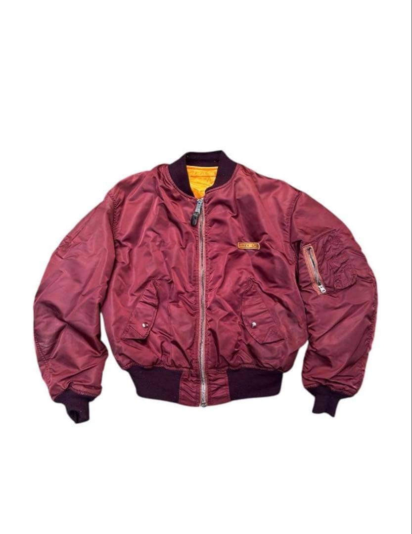 90s AVIREX ボルドー MA-1 フライトジャケット USA製