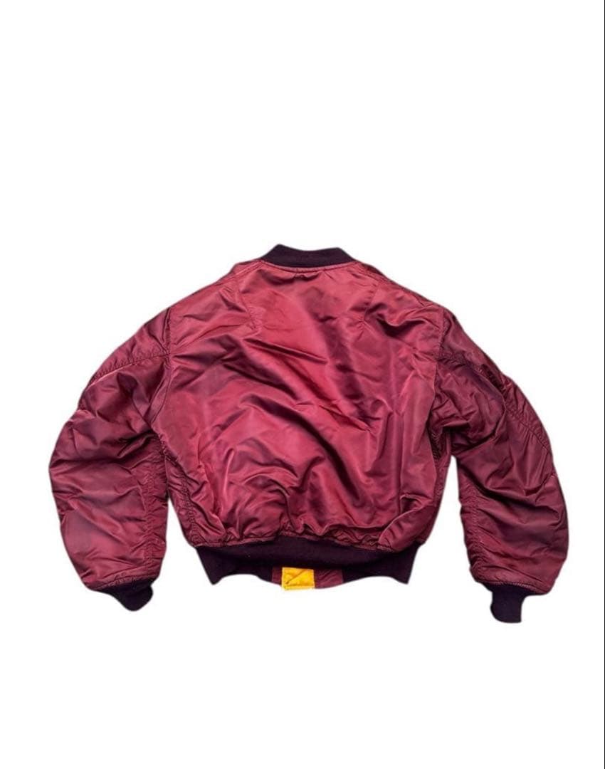 90s AVIREX ボルドー MA-1 フライトジャケット USA製