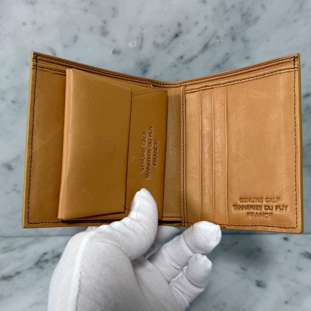 新品 未使用 フランス製 コノリー＆デュプイレザーウォレット 二つ折り財布 本革