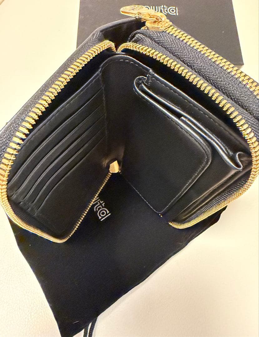 mutaガルーシャ ミニツインジッパーハーフサイズ財布 新品(黒)人気カラー