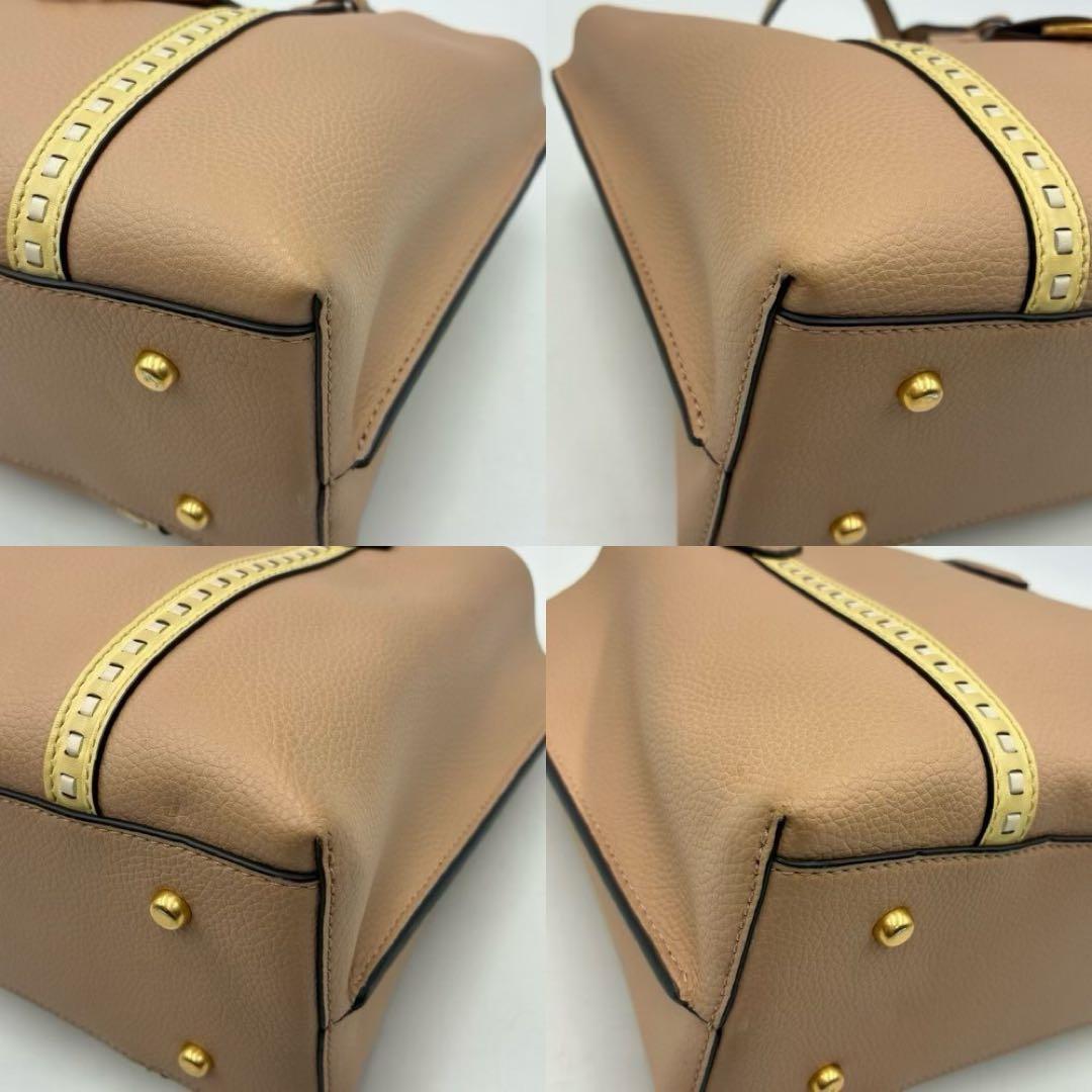 極美品 トリーバーチ ペリー ピックステッチ 2way ショルダーバッグ レザー