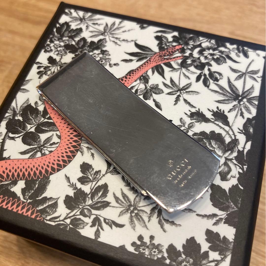 要写真確認 未使用品 若干小傷有 GUCCIグッチ マネークリップ シルバー