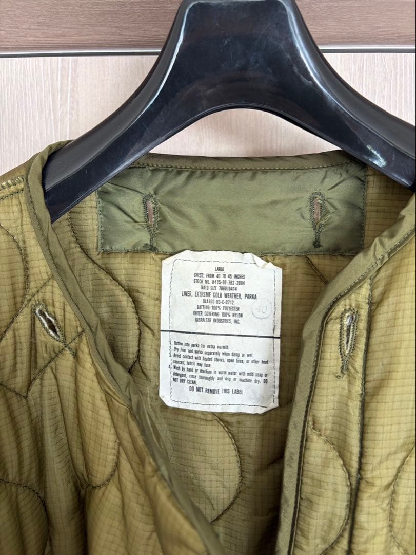 US Army M65 フィッシュテールパーカー 80sフルセット Large