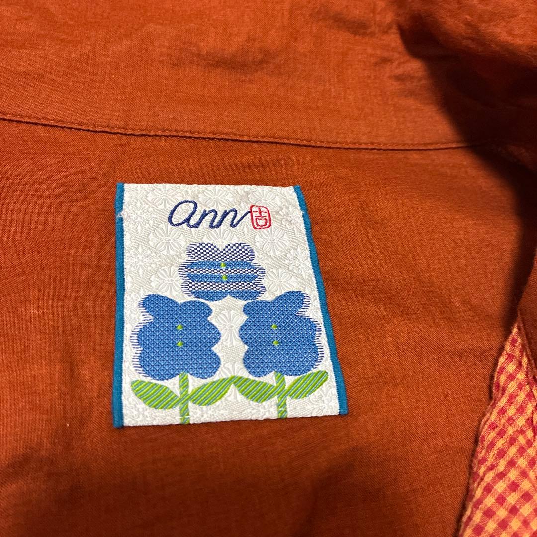 ann吉 センソユニコ フリル　チュニック　バルーン　ギンガムチェック