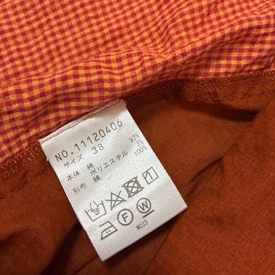 ann吉 センソユニコ フリル　チュニック　バルーン　ギンガムチェック