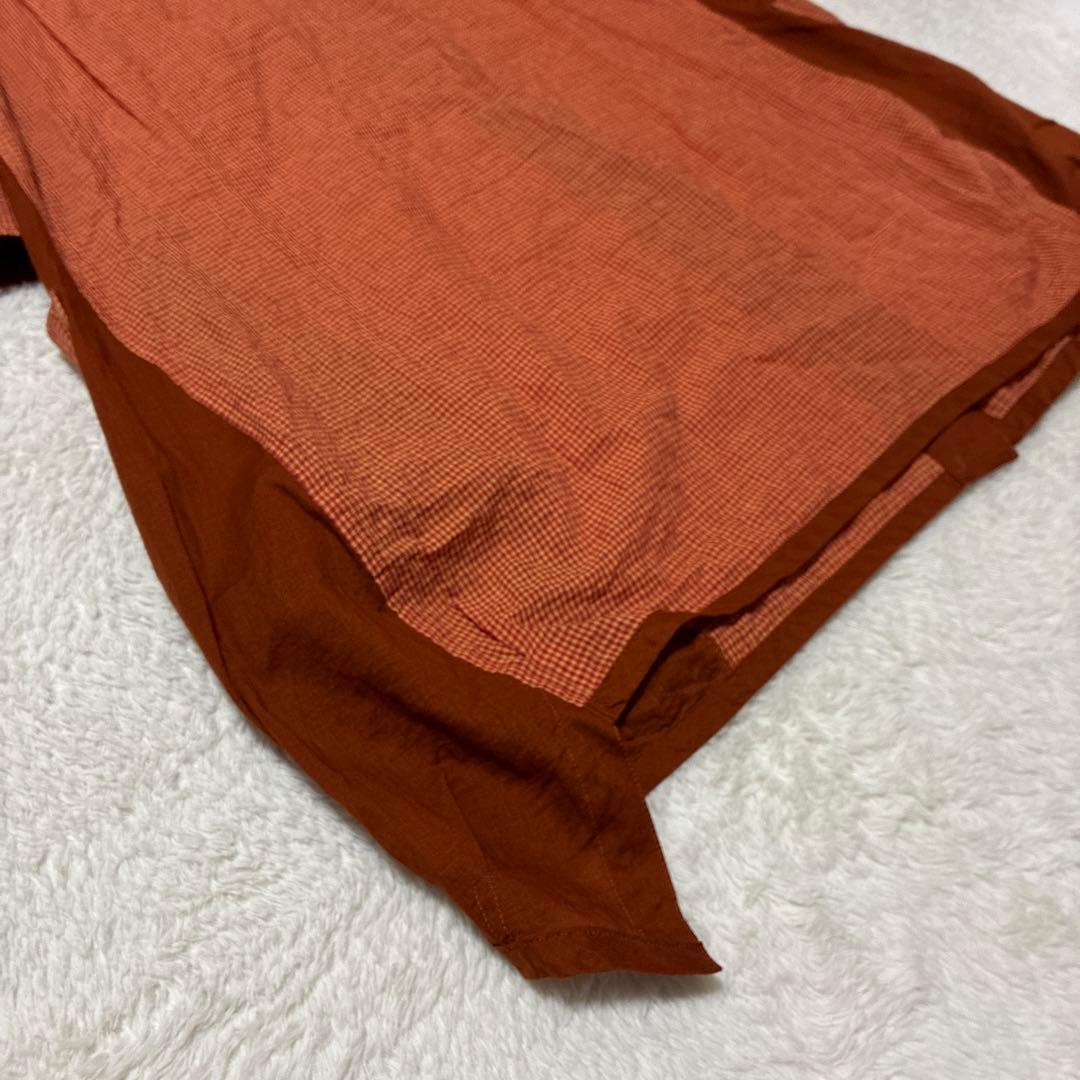 ann吉 センソユニコ フリル　チュニック　バルーン　ギンガムチェック