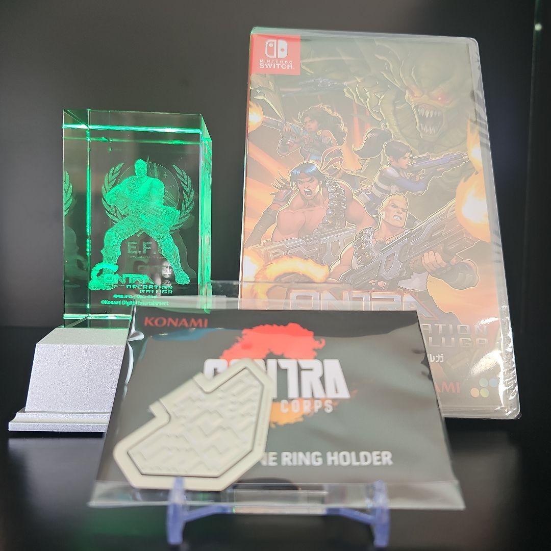 【新品】魂斗羅 オペレーション ガルガ & 3Dクリスタル&スマホリングホルダー