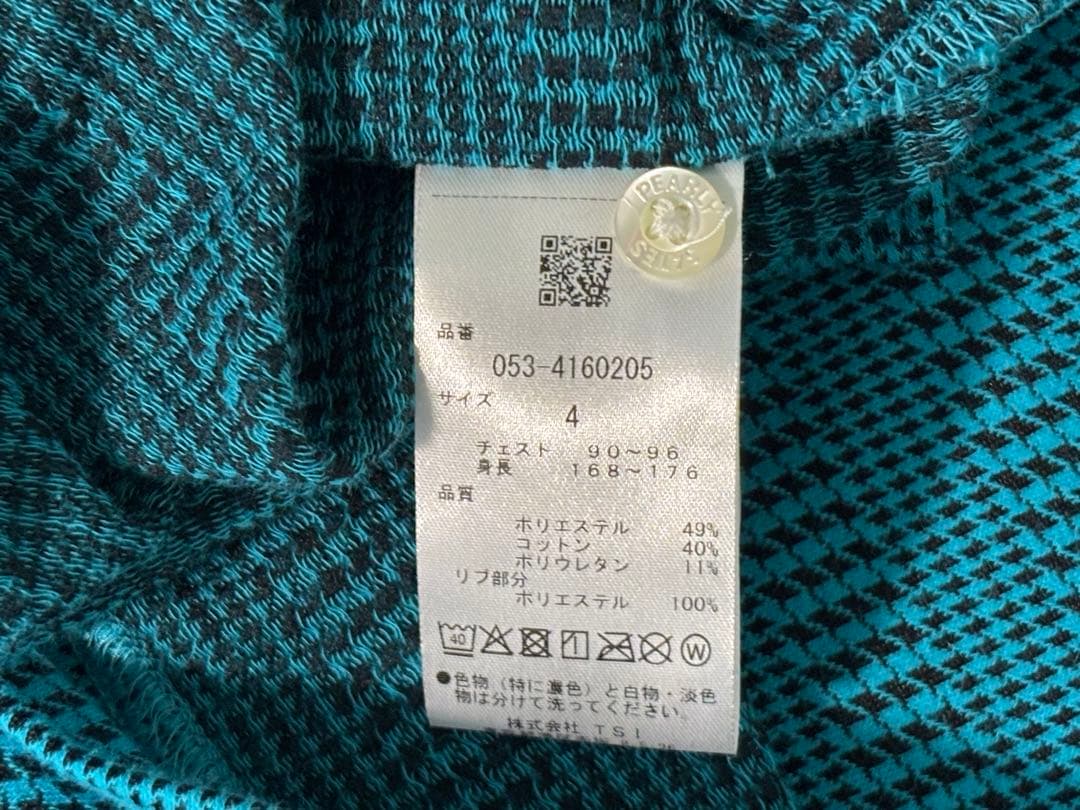 パーリーゲイツ PEARLY GATES ポロシャツ サイズ4 青 定価24千円