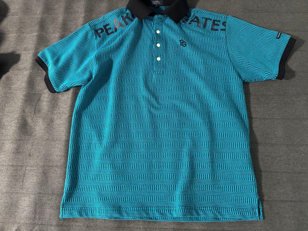 パーリーゲイツ PEARLY GATES ポロシャツ サイズ4 青 定価24千円