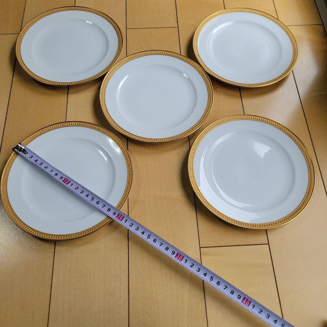 大倉陶園⑧クラウンエンボス　デザート皿5枚セット