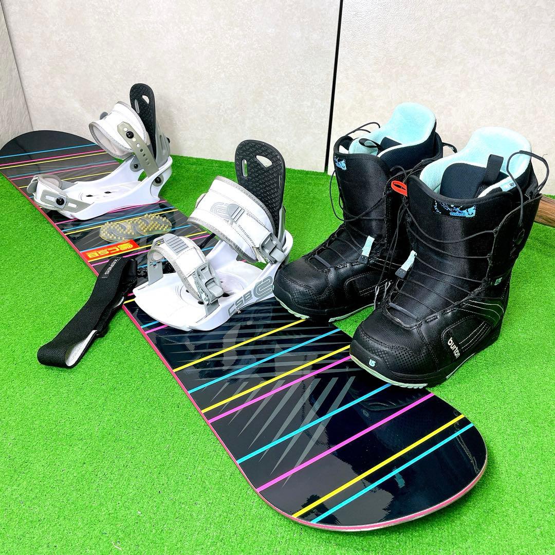極美品！CSB バートン　レディース スノーボード 143cm 3点セット