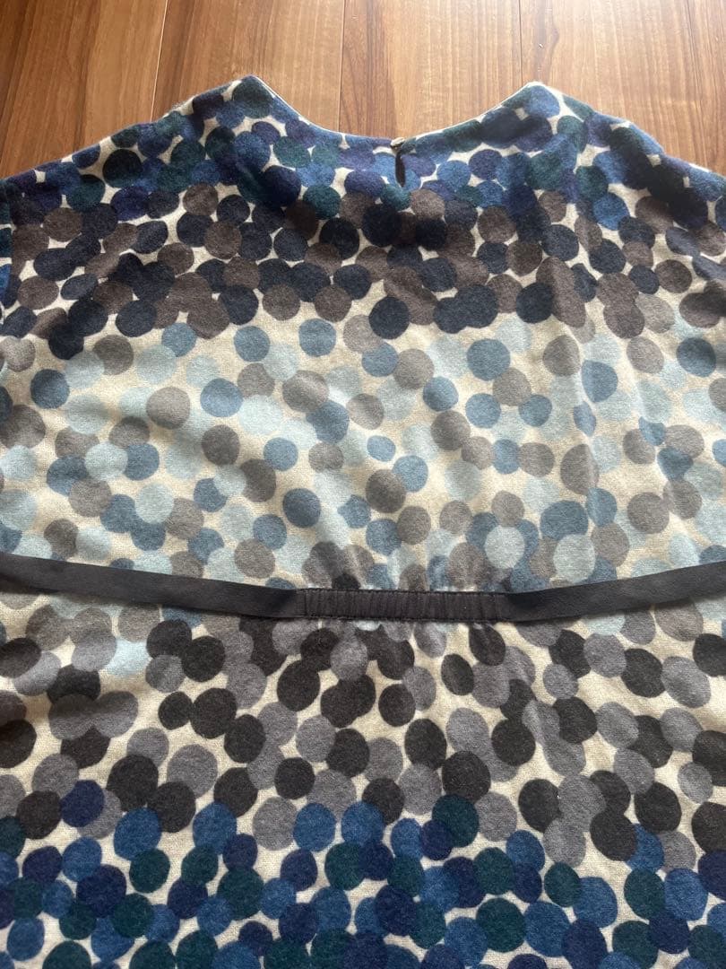 専用　ミナペルホネン カシミヤ　水玉模様 七分袖ワンピース、チュニック