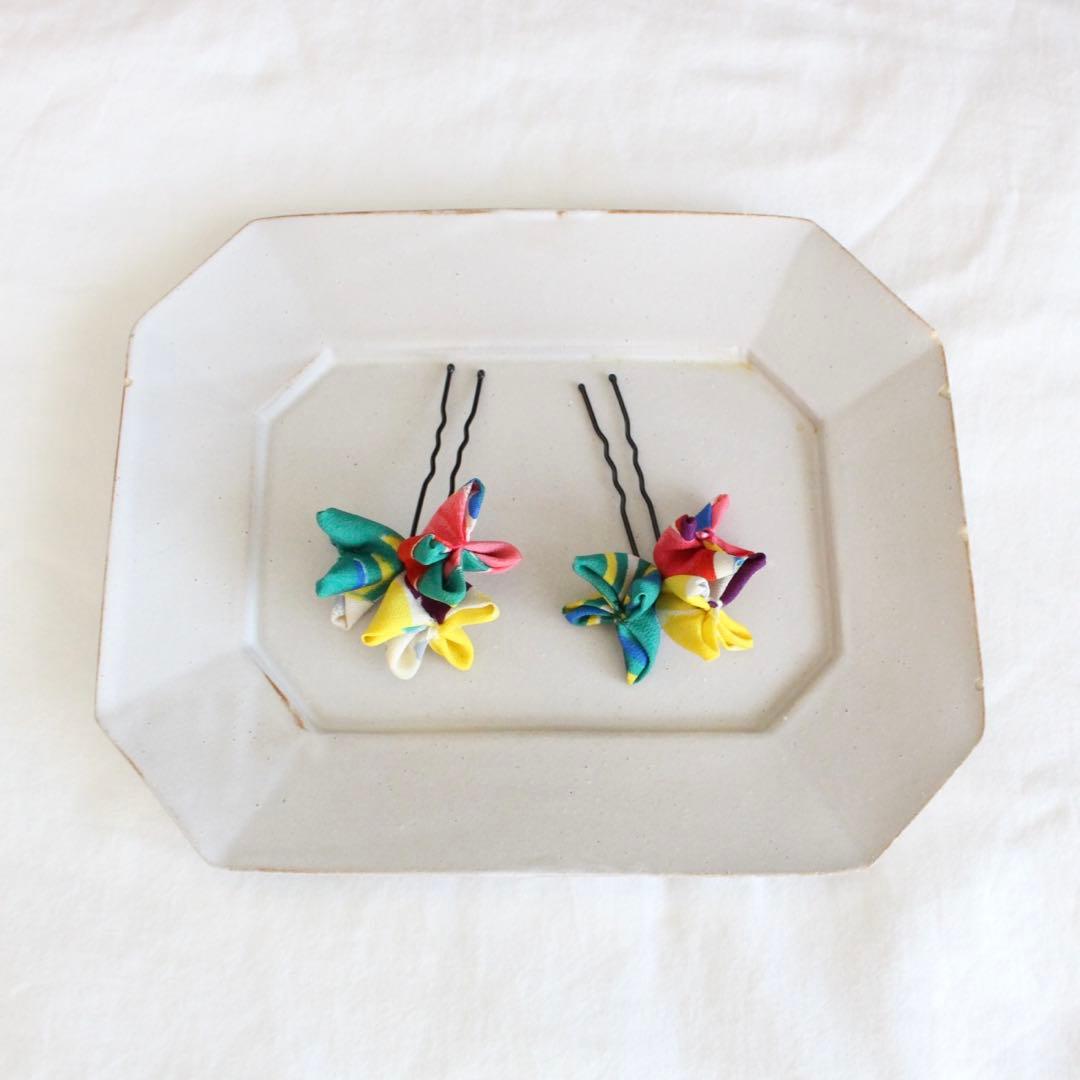 【専用】181.髪飾り 鶴 花 りぼん 着物 子供 七五三