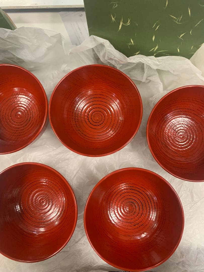 象彦　よろず椀　根来塗　5客　未使用品